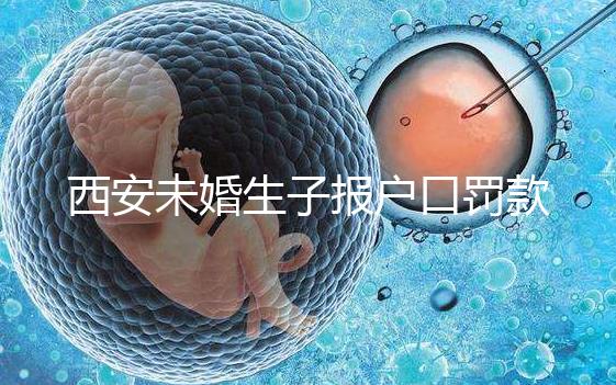 西安未婚生子報(bào)戶口罰款多少看這，內(nèi)含再婚遷戶口流程